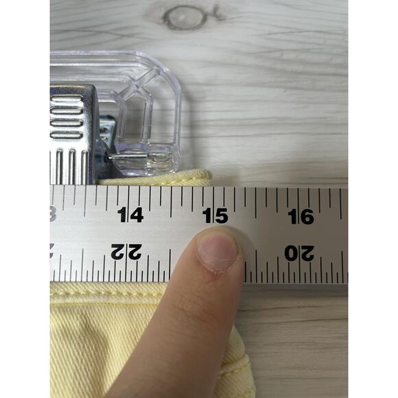 LOFT Jeans Womens 27/4 Yellow The Skinny Raw Hem Stretch Denim Ankle Zip Fly - Picture 4 of 12